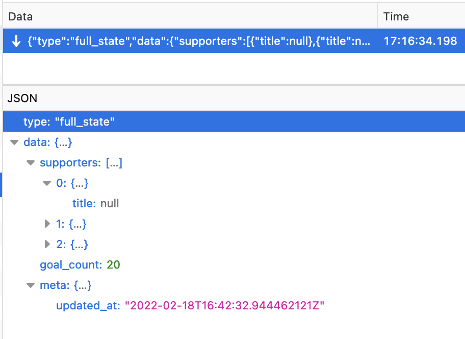An example `full_state` event in Firefox